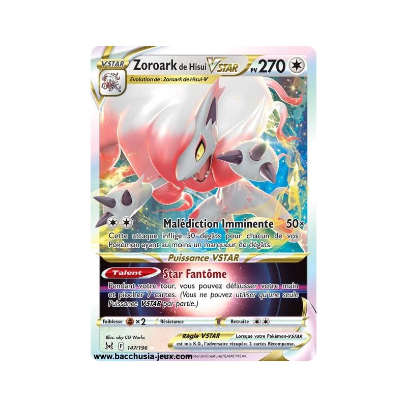 Carte Pokémon EB11 147/196 Zoroark de Hisui V Star