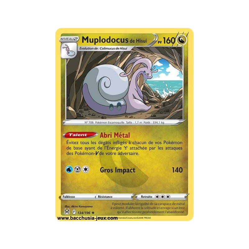 Carte Pokémon EB11 134/196 Muplodocus de Hisui Rare