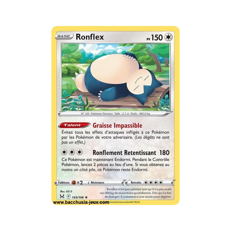 Carte Pokémon EB11 143/196 Ronflex HOLO
