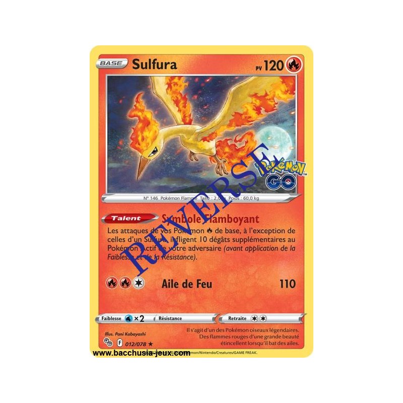Carte Pokémon EB10.5 012/078 Sulfura HOLO Reverse