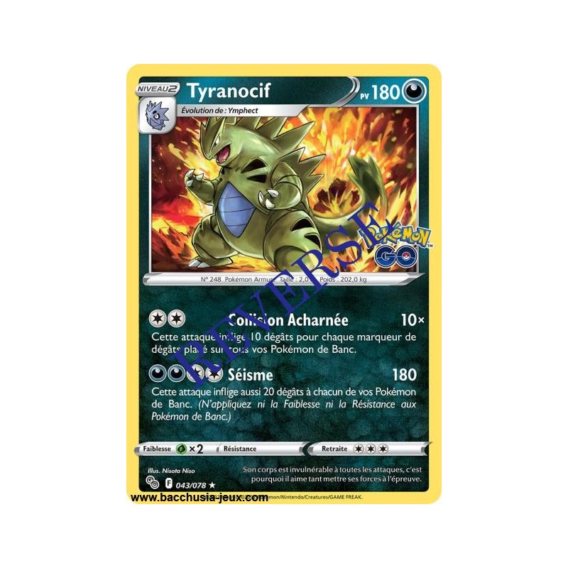 Carte Pokémon EB10.5 043/078 Tyranocif HOLO Reverse