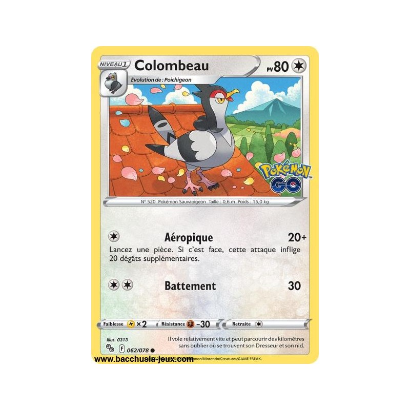 Carte Pokémon EB10.5 062/078 Colombeau