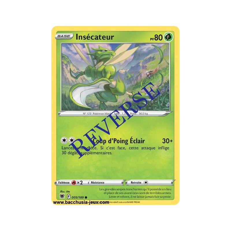 Carte Pokémon EB10 005/189 Insécateur Reverse