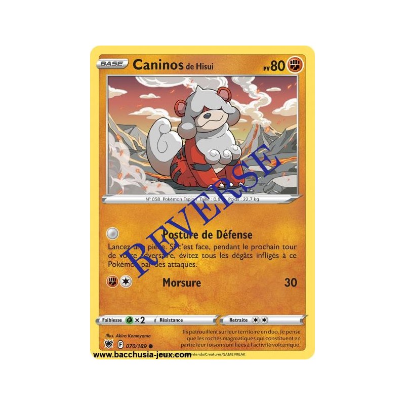 Carte Pokémon EB10 070/189 Caninos de Hisui Reverse