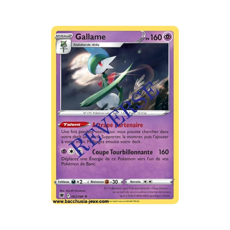 Carte Pokémon EB10 062/189 Gallame HOLO Reverse