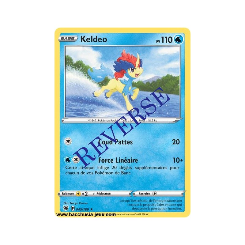Carte Pokémon EB10 045/189 Keldeo HOLO Reverse
