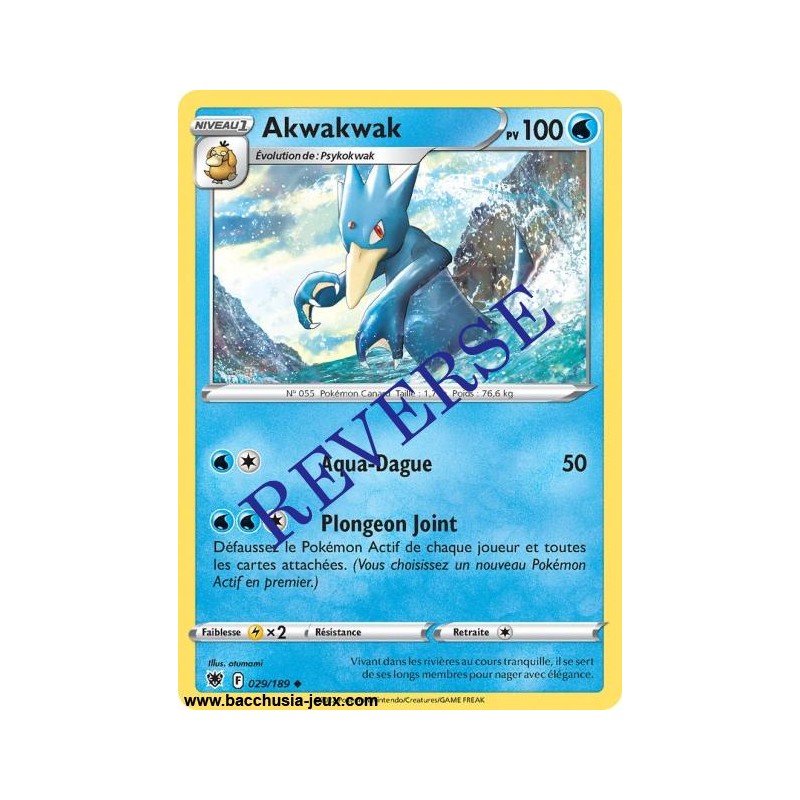 Carte Pokémon EB10 029/189 Akwakwak Reverse