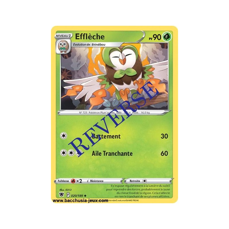 Carte Pokémon EB10 020/189 Efflèche Reverse