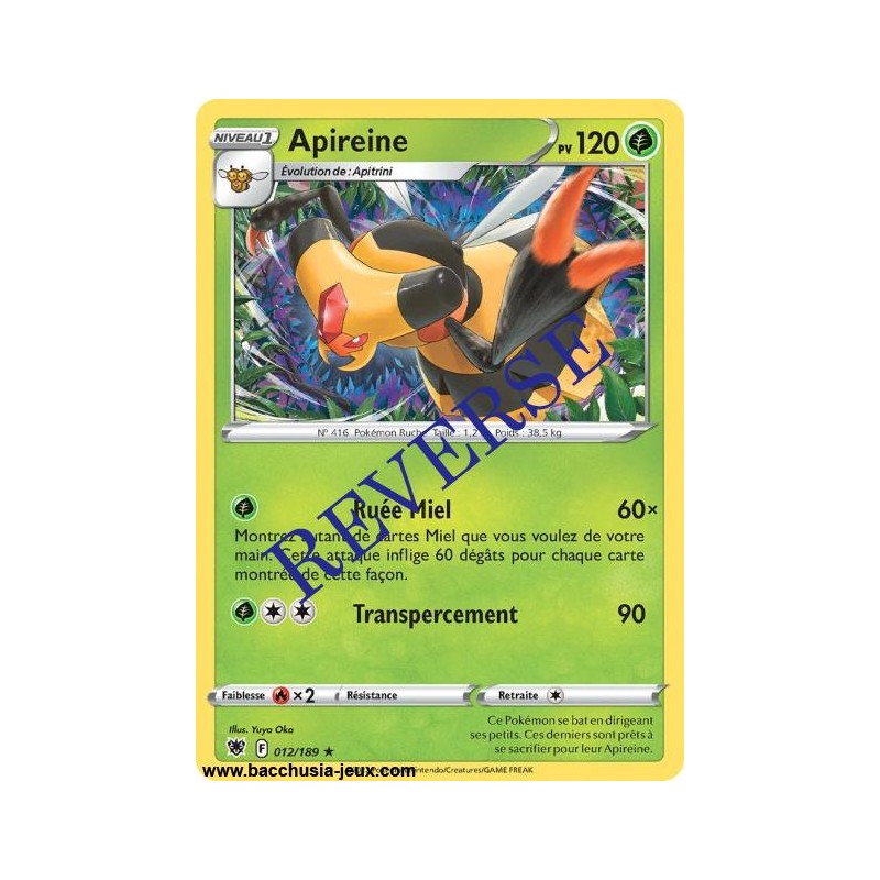 Carte Pokémon EB10 012/189 Apireine RARE Reverse