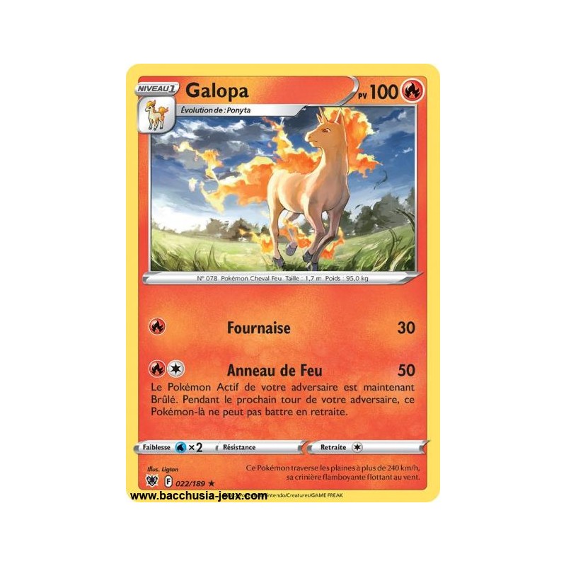 Carte Pokémon EB10 022/189 Galopa RARE