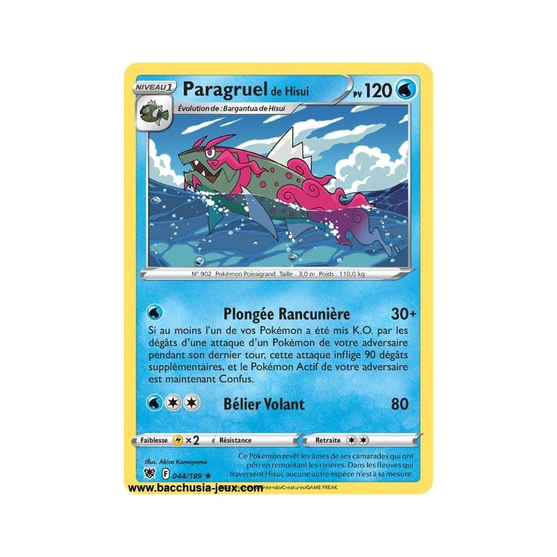 Carte Pokémon EB10 044/189 Paragruel de Hisui RARE