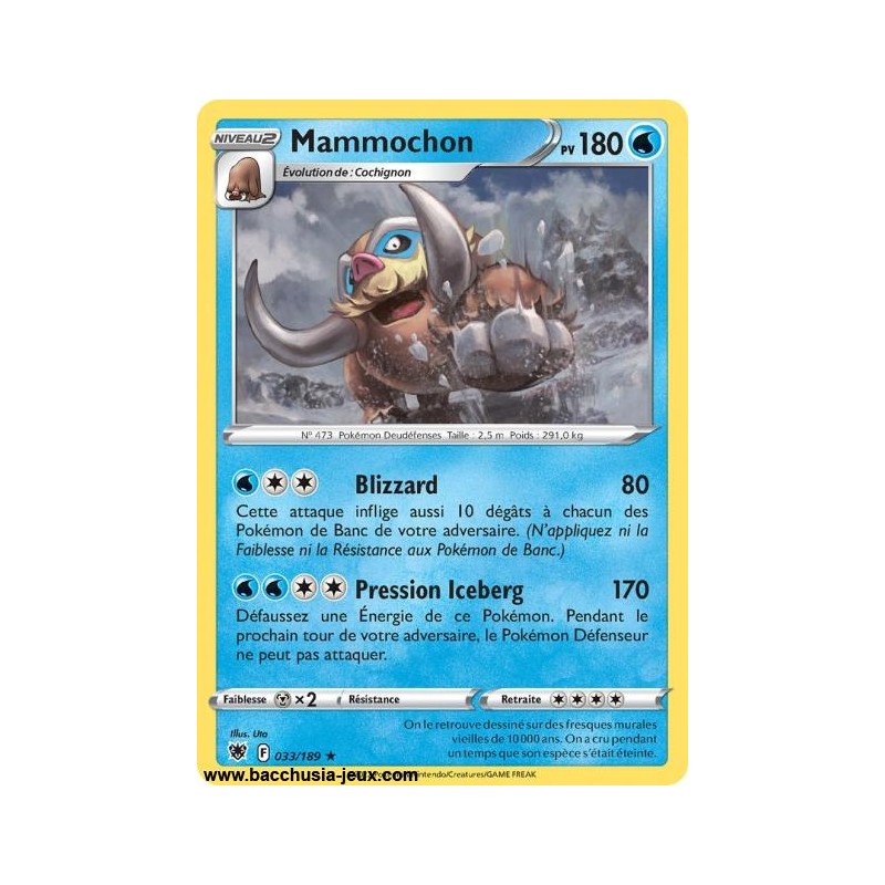 Carte Pokémon EB10 033/189 Mammochon RARE