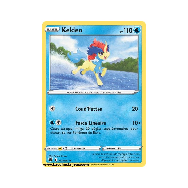 Carte Pokémon EB10 045/189 Keldeo RARE