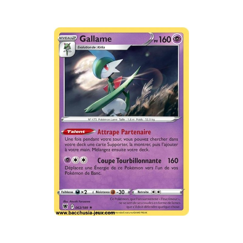 Carte Pokémon EB10 062/189 Gallame HOLO