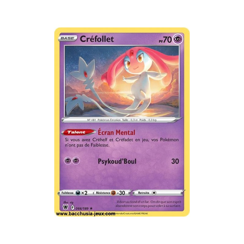 Carte Pokémon EB10 066/189 Créfollet HOLO