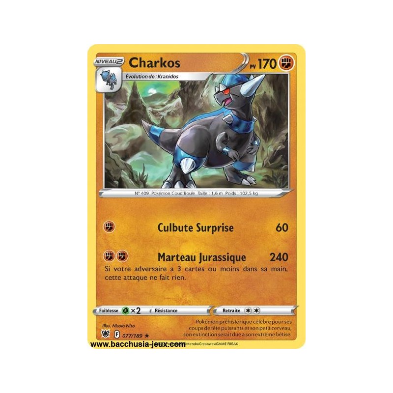 Carte Pokémon EB10 077/189 Charkos HOLO