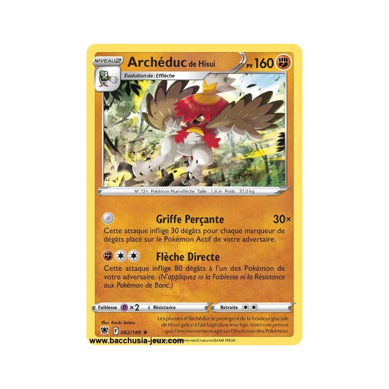 Carte Pokémon EB10 082/189 Archéduc de Hisui HOLO