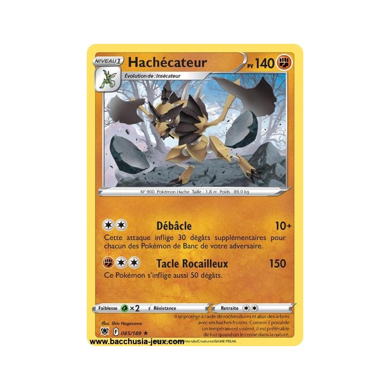 Carte Pokémon EB10 085/189 Hachécateur RARE