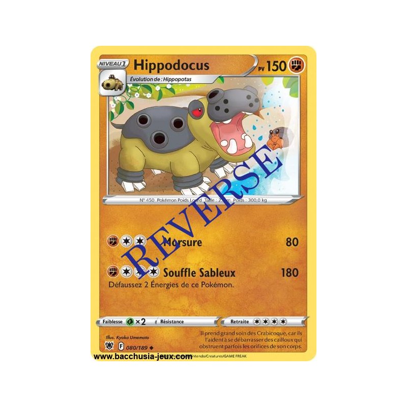 Carte Pokémon EB10 080/189 Hippodocus Reverse