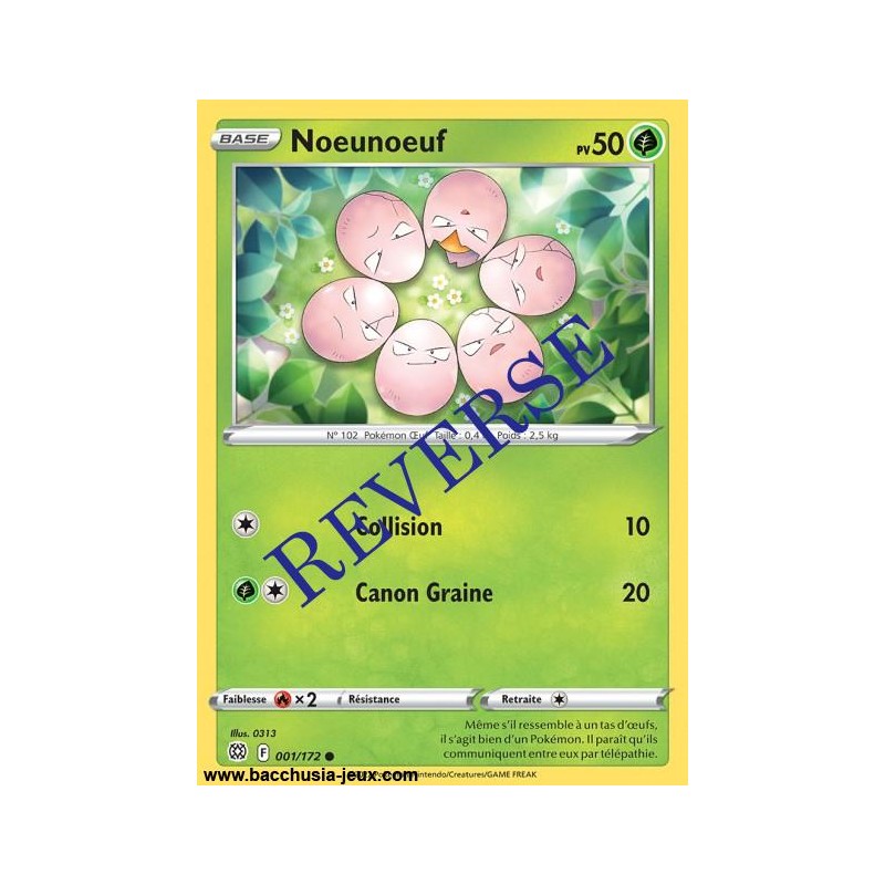 Carte Pokémon EB09 001/172 Noeunoeuf Reverse