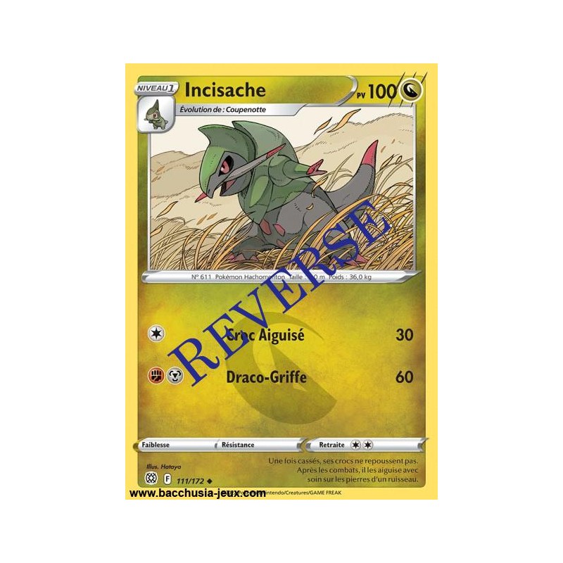 Carte Pokémon EB09 111/172 Incisache Reverse