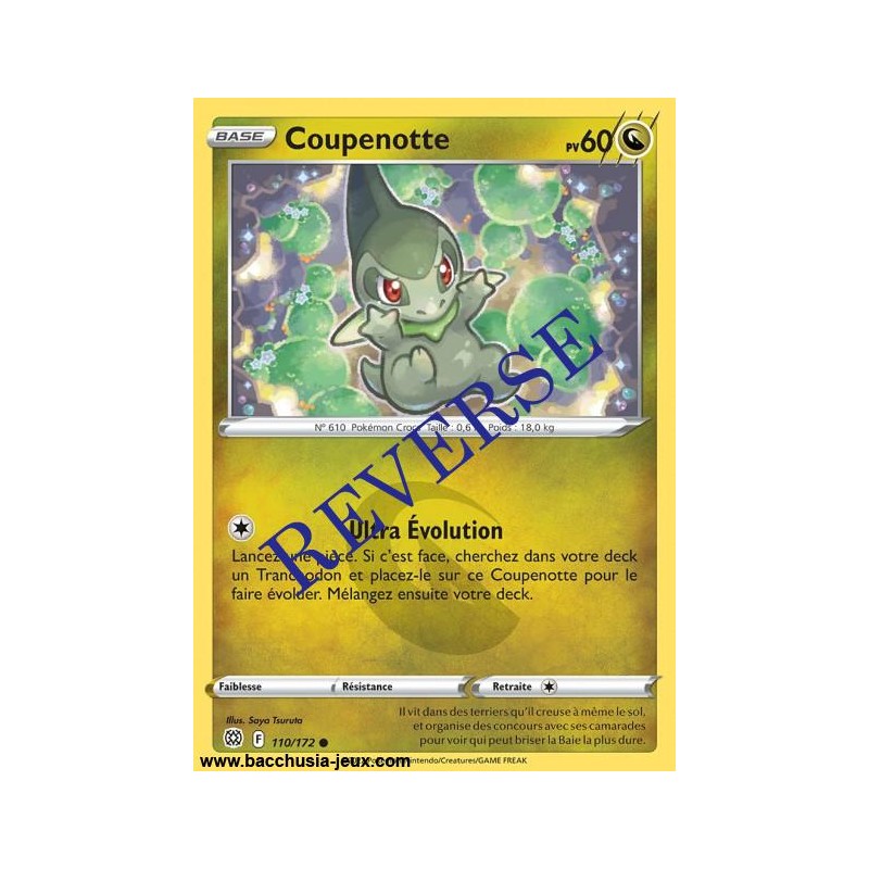 Carte Pokémon EB09 110/172 Coupenotte Reverse