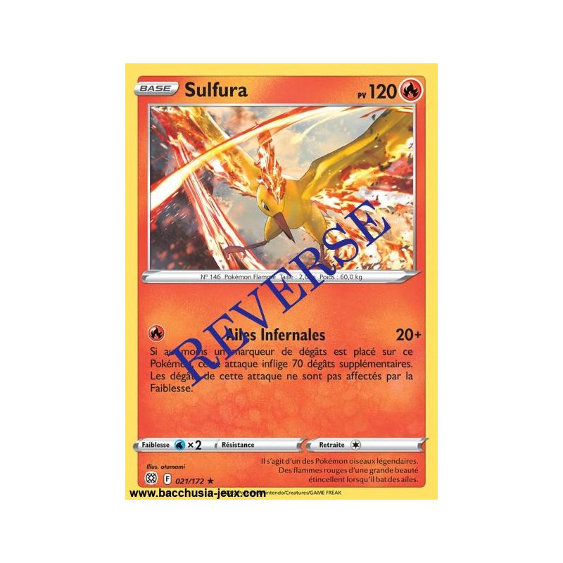 Carte Pokémon EB09 021/172 Sulfura HOLO reverse