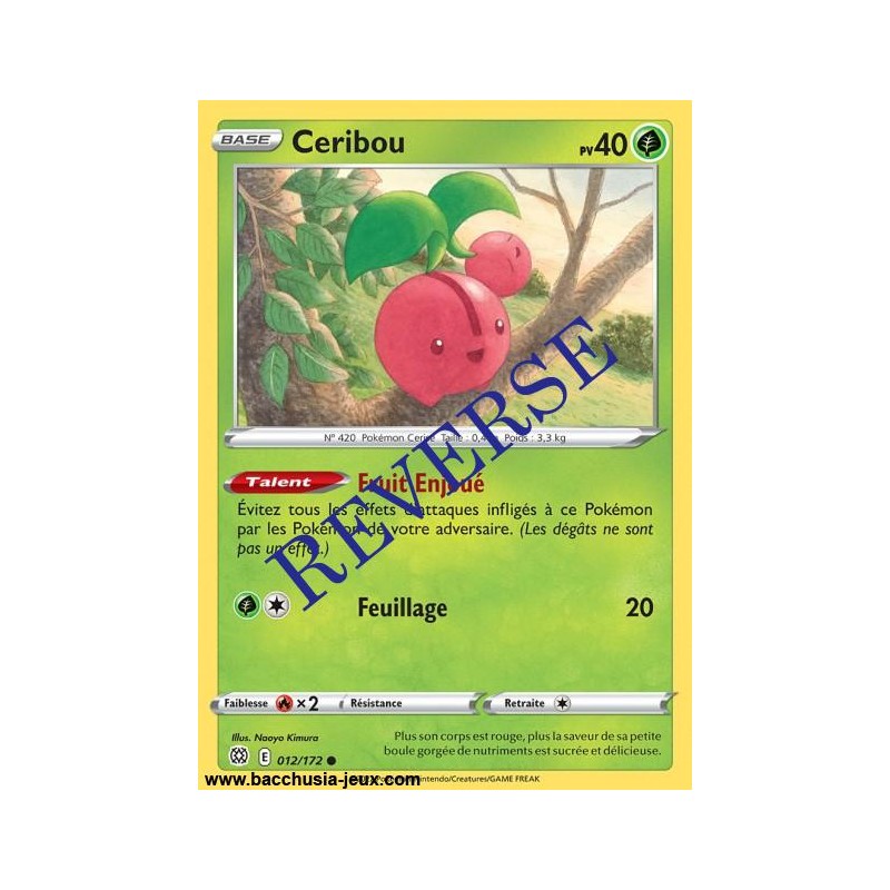 Carte Pokémon EB09 012/172 Ceribou Reverse