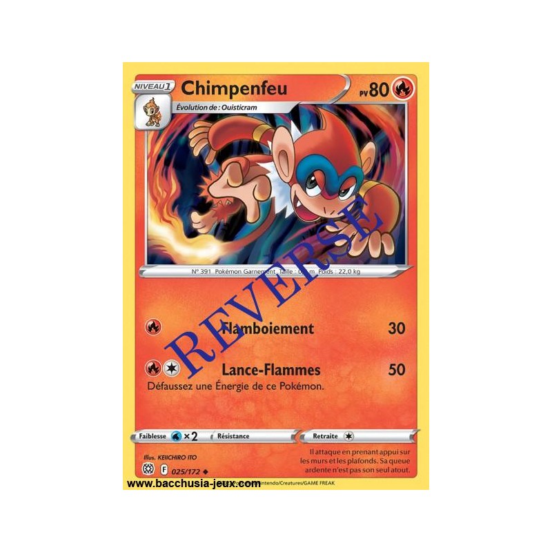 Carte Pokémon EB09 025/172 Chimpenfeu Reverse