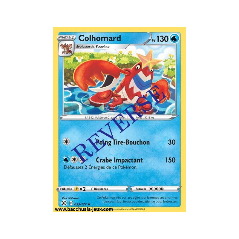 Carte Pokémon EB09 033/172 Colhomard Reverse