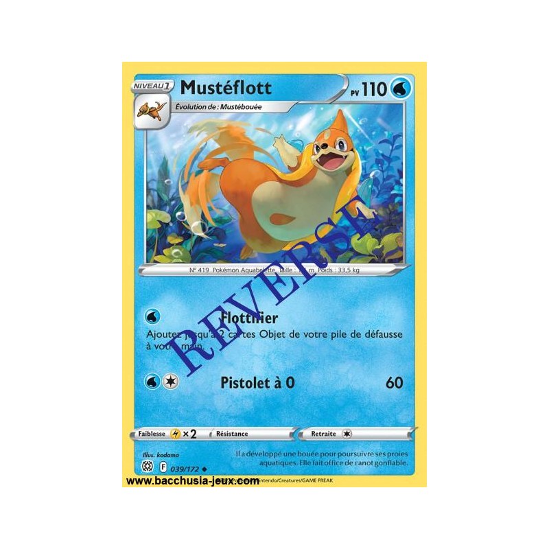 Carte Pokémon EB09 039/172 Mustéflott Reverse