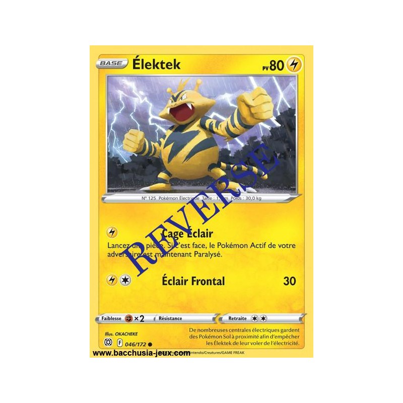 Carte Pokémon EB09 046/172 Elektek Reverse