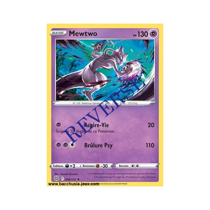 Carte Pokémon EB09 056/172 Mewtwo RARE Reverse