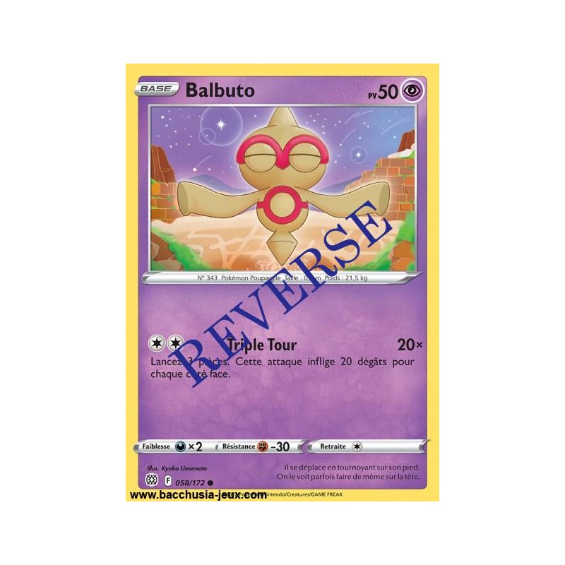 Carte Pokémon EB09 058/172 Balbuto Reverse