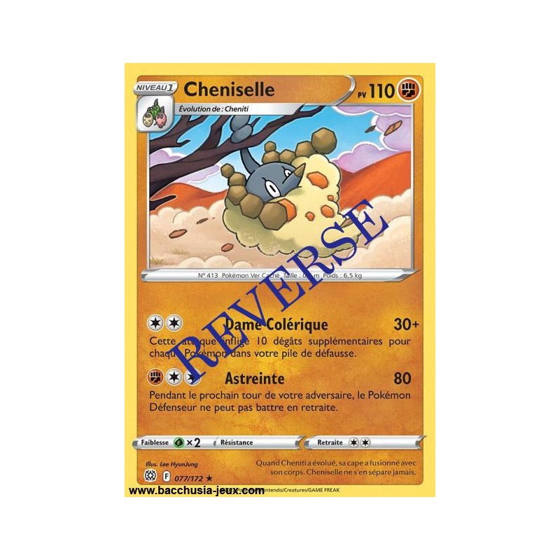Carte Pokémon EB09 077/172 Cheniselle RARE Reverse