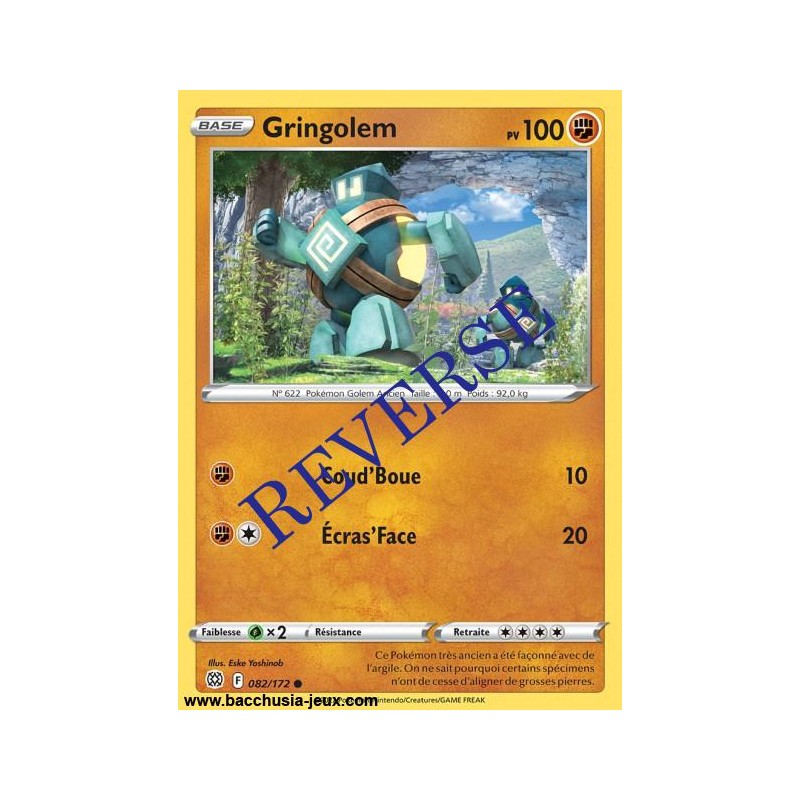 Carte Pokémon EB09 082/172 Gringolem Reverse