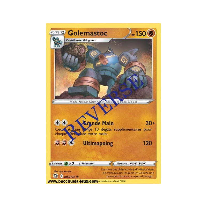 Carte Pokémon EB09 083/172 Golemastoc RARE Reverse