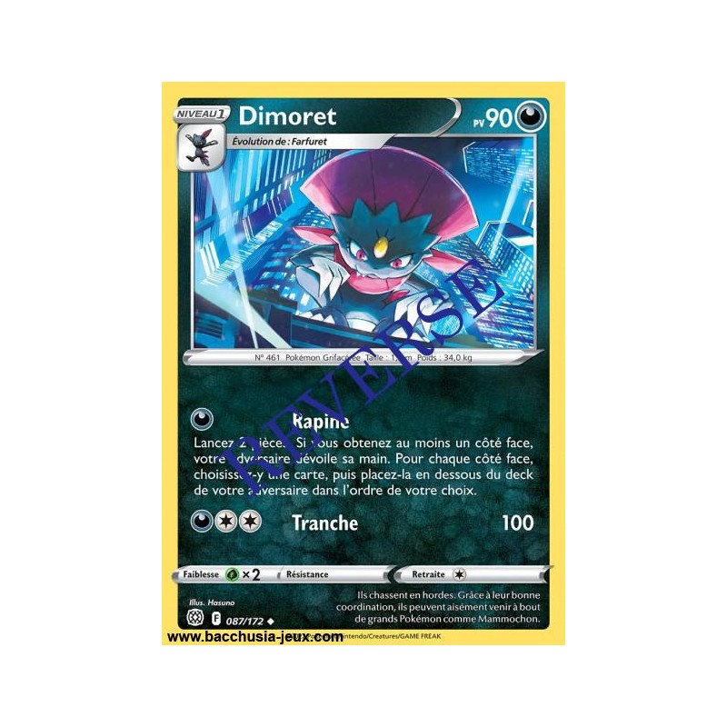 Carte Pokémon EB09 087/172 Dimoret Reverse