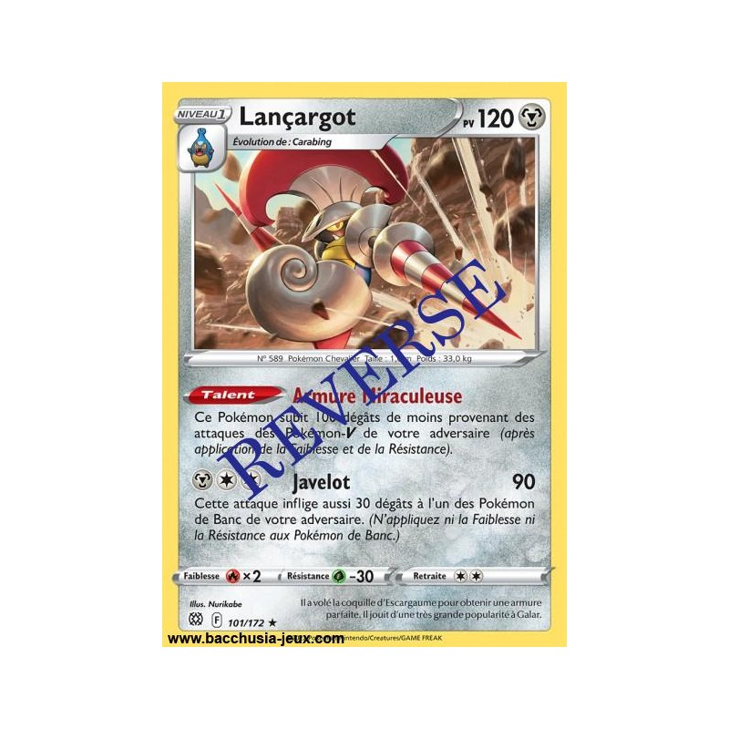 Carte Pokémon EB09 101/172 Lançargot RARE Reverse