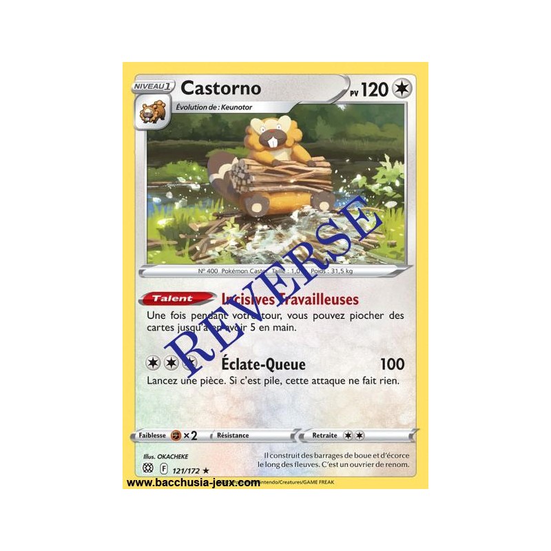 Carte Pokémon EB09 121/172 Castorno HOLO Reverse