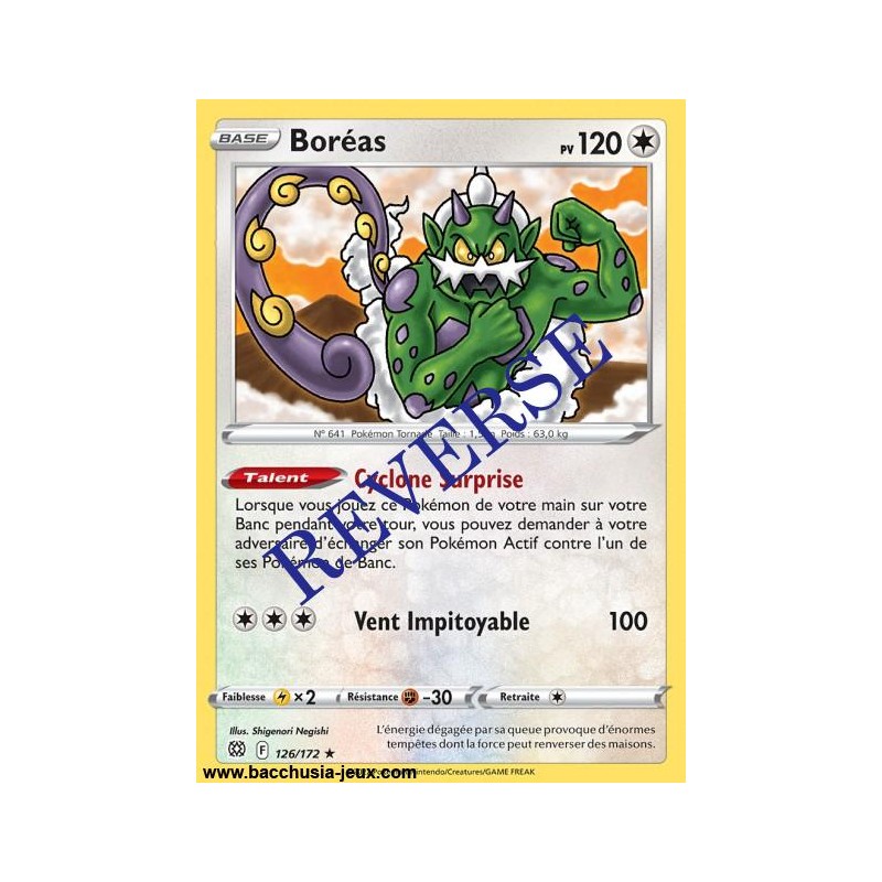 Carte Pokémon EB09 126/172 Boréas RARE Reverse