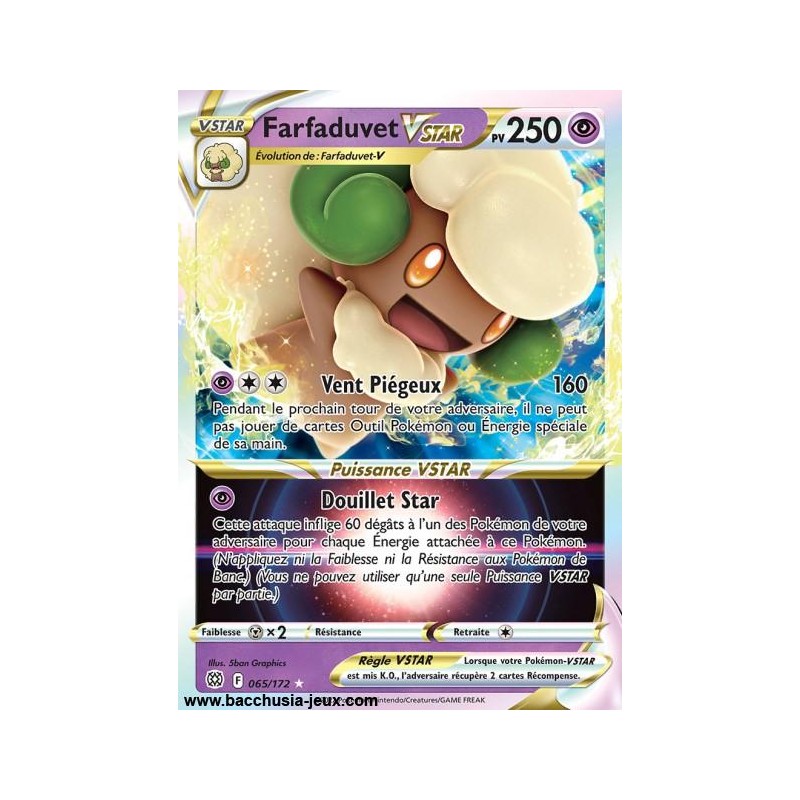 Carte Pokémon EB09 065/172 Farfaduvet VStar