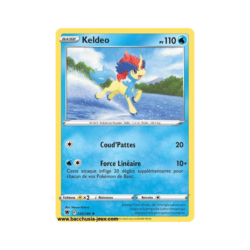 Carte Pokémon EB10 045/189 Keldeo HOLO