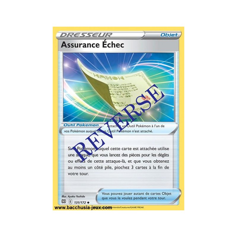 Carte Pokémon EB09 131/172 Assurances Echec Reverse