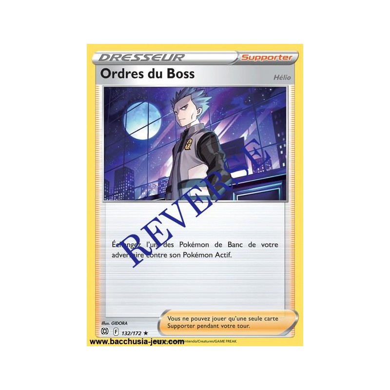 Carte Pokémon EB09 132/172 Ordres du Boss HOLO Reverse