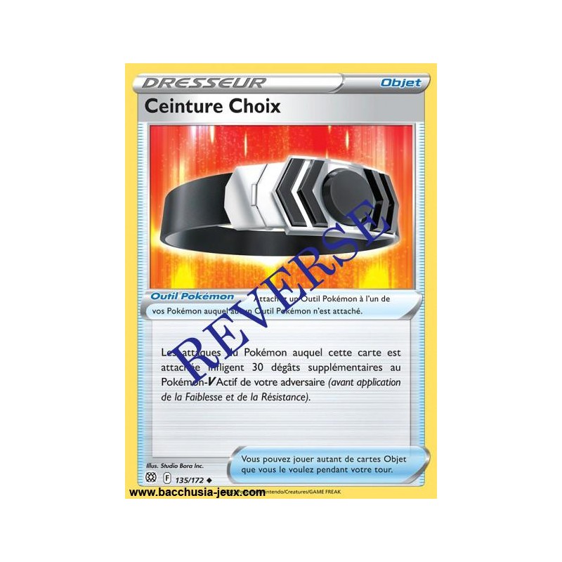 Carte Pokémon EB09 135/172 Ceinture Choix Reverse