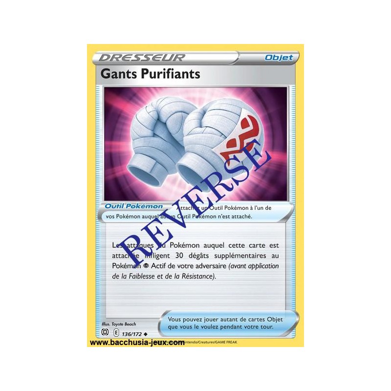 Carte Pokémon EB09 136/172 Gants Purifiants Reverse