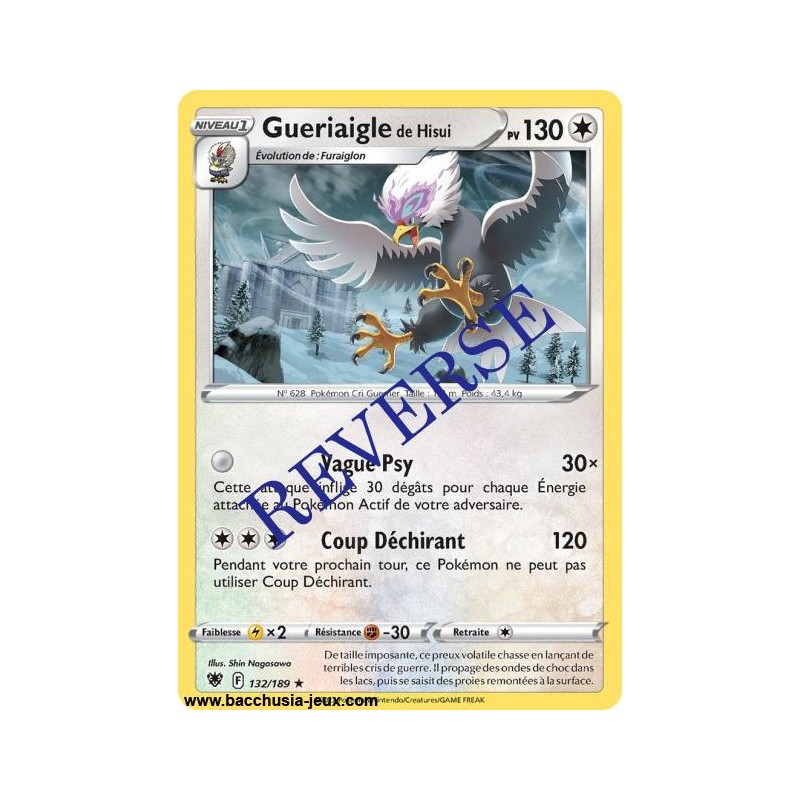 Carte Pokémon EB10 132/189 Gueriaigle RARE Reverse