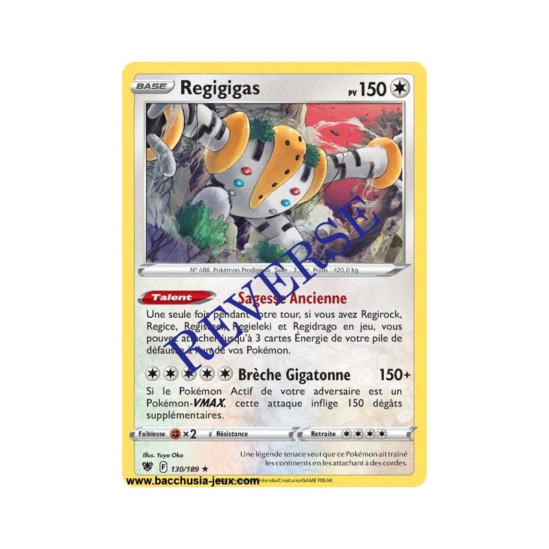 Carte Pokémon EB10 130/189 Regigigas HOLO Reverse