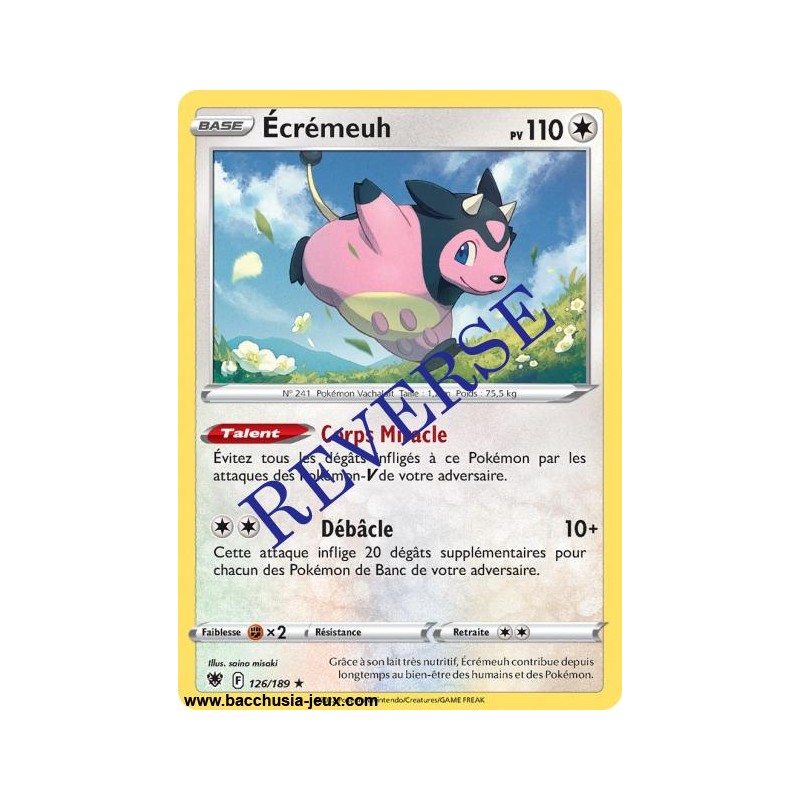 Carte Pokémon EB10 126/189 Ecrémeuh HOLO Reverse